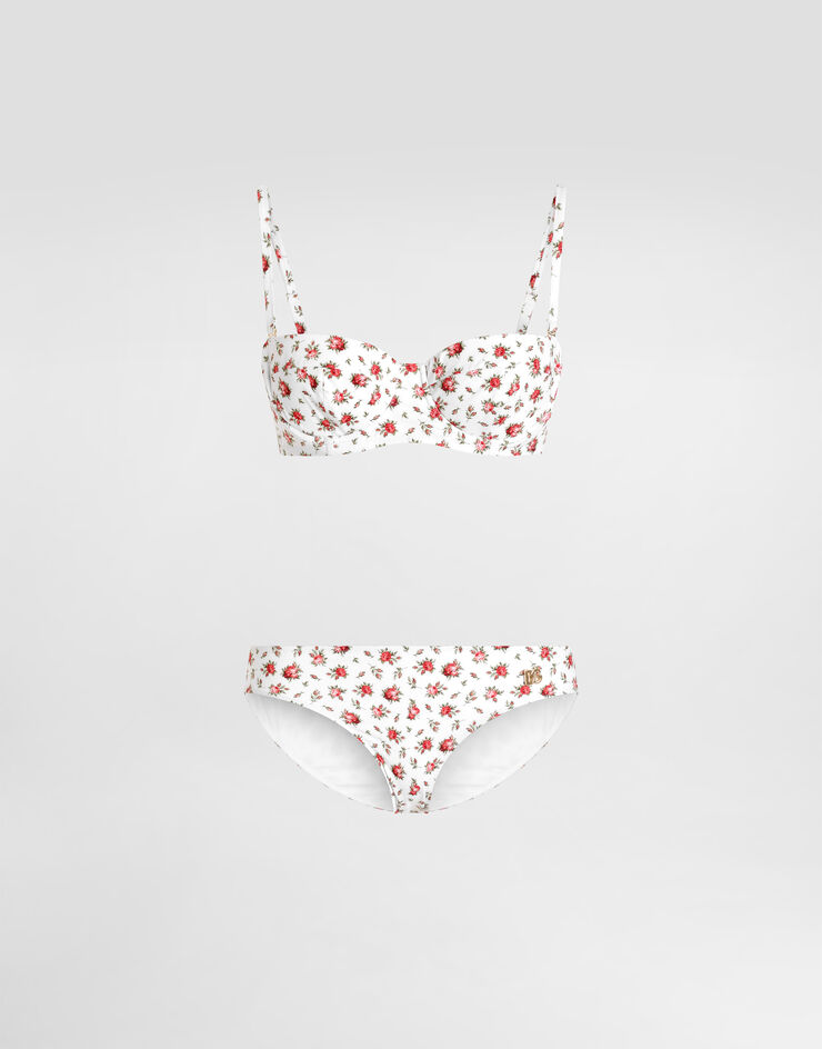 Dolce & Gabbana Small rose-print padded balconette bikini Multicolor O8A17JON0D1