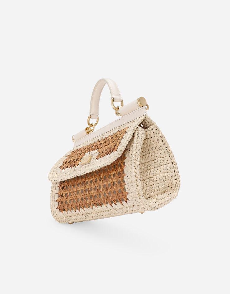 Dolce & Gabbana Bolso de mano Sicily alargado Beige BB7652AV888