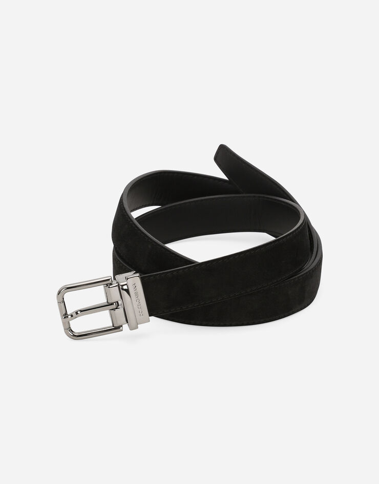 Dolce & Gabbana Suede belt Black BC4337AT444