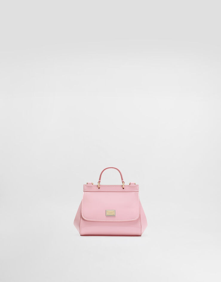 Dolce & Gabbana Minibolso Sicily de charol Rosa EB0003A1067