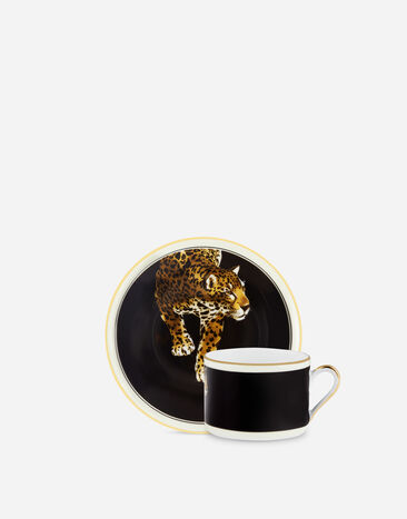 Dolce & Gabbana Taza de té con platillo de porcelana Multicolor TC0092TCA44