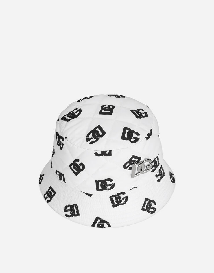 Dolce & Gabbana Nylon bucket hat with DG logo print Multicolor FH609AHSMGJ