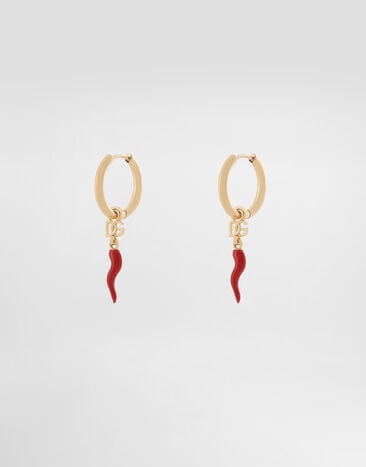 Dolce & Gabbana Creole earrings with horn Gold WEQ6C2W1111