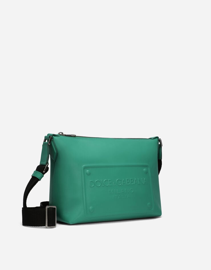 Dolce & Gabbana حقيبة كروس بودي من جلد عجل بشعار بارز أخضر BM2265AG218