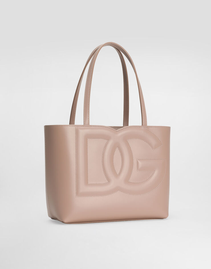Dolce & Gabbana Small calfskin DG Logo shopper бледно-розовый BB7337AW576
