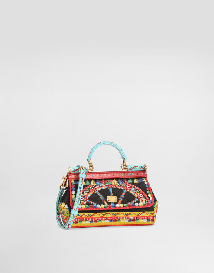 Dolce & Gabbana Mini carretto-print Sicily handbag Multicolor BB7116B0816