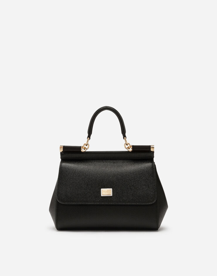 Dolce & Gabbana Сумка Sicily среднего размера с короткой ручкой ЧЕРНЫЙ BB6003A1001
