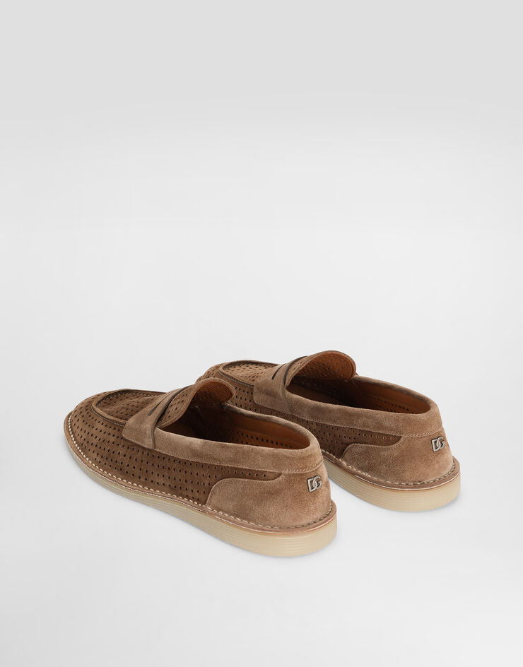 Dolce & Gabbana 小牛皮莫卡辛鞋 棕 A50651A9T59