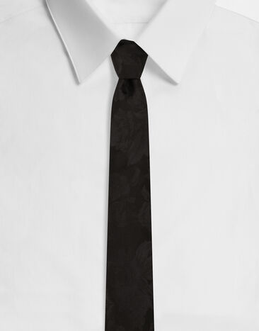 Dolce & Gabbana Floral silk jacquard tie Multicolor GT149EG0WU1