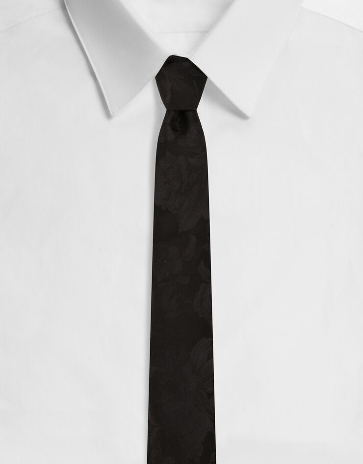 Dolce & Gabbana Floral silk jacquard tie Multicolor GT147EG0JRD