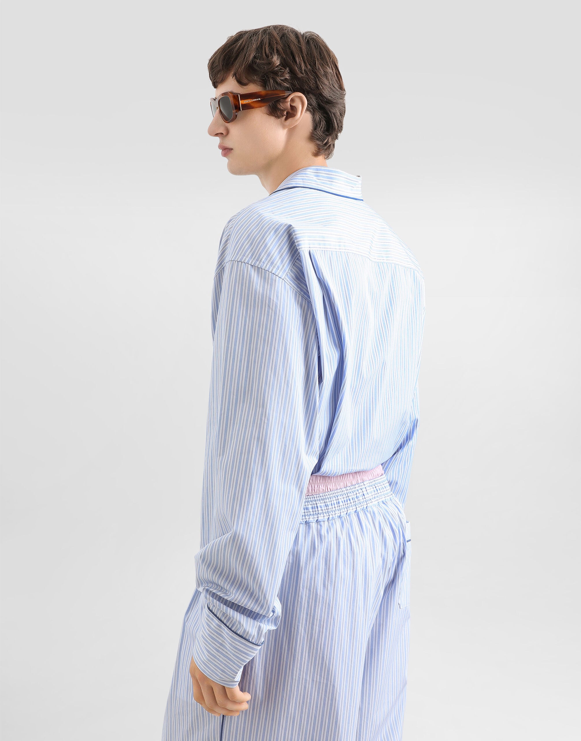 Striped poplin vanity shirt in Multicolor for Men | Dolce&Gabbana® US