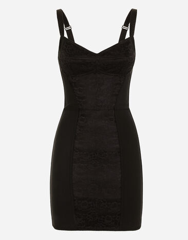 Dolce & Gabbana Corset-style slip dress Black BB6002AI413