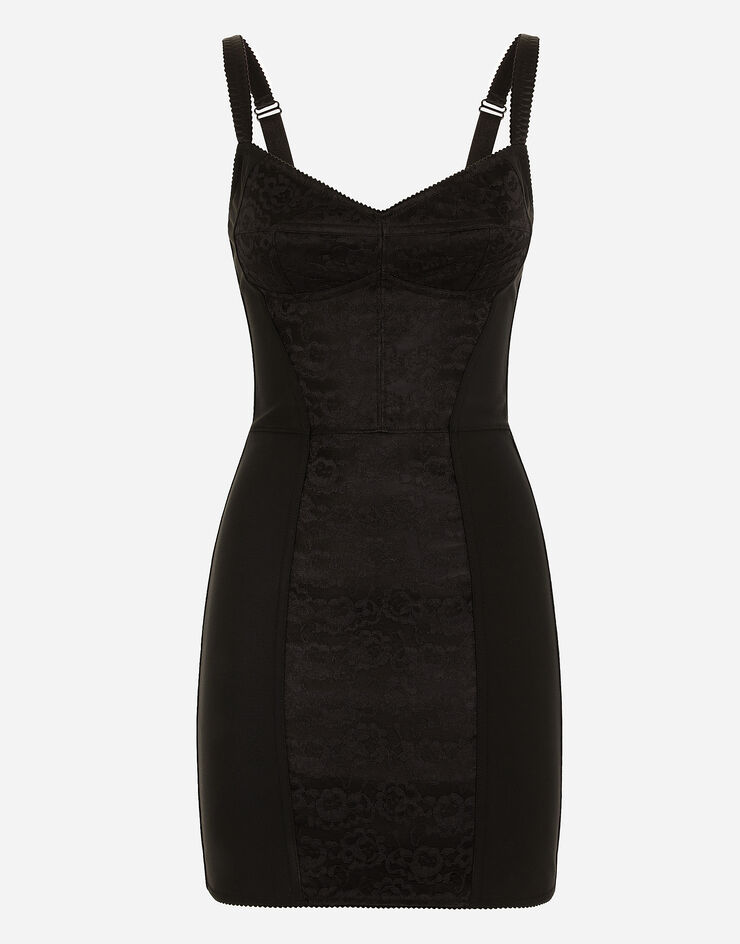 Dolce & Gabbana Платье-комбинация в стиле корсета черный F63G8TG9798