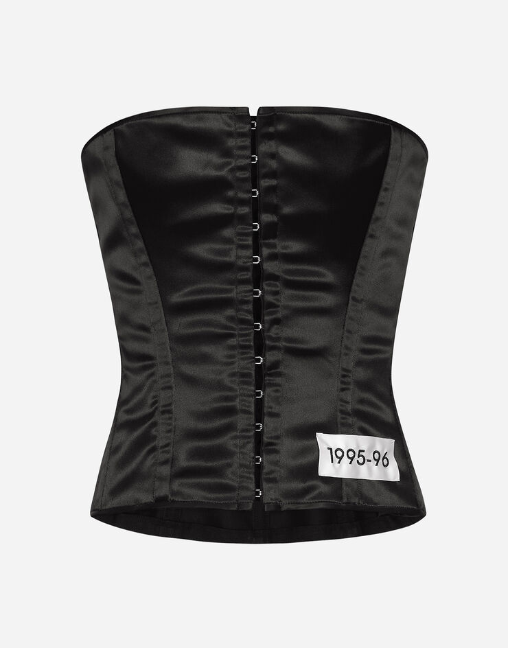 Dolce & Gabbana Corset with Re-Edition label Black F774UTFURAD