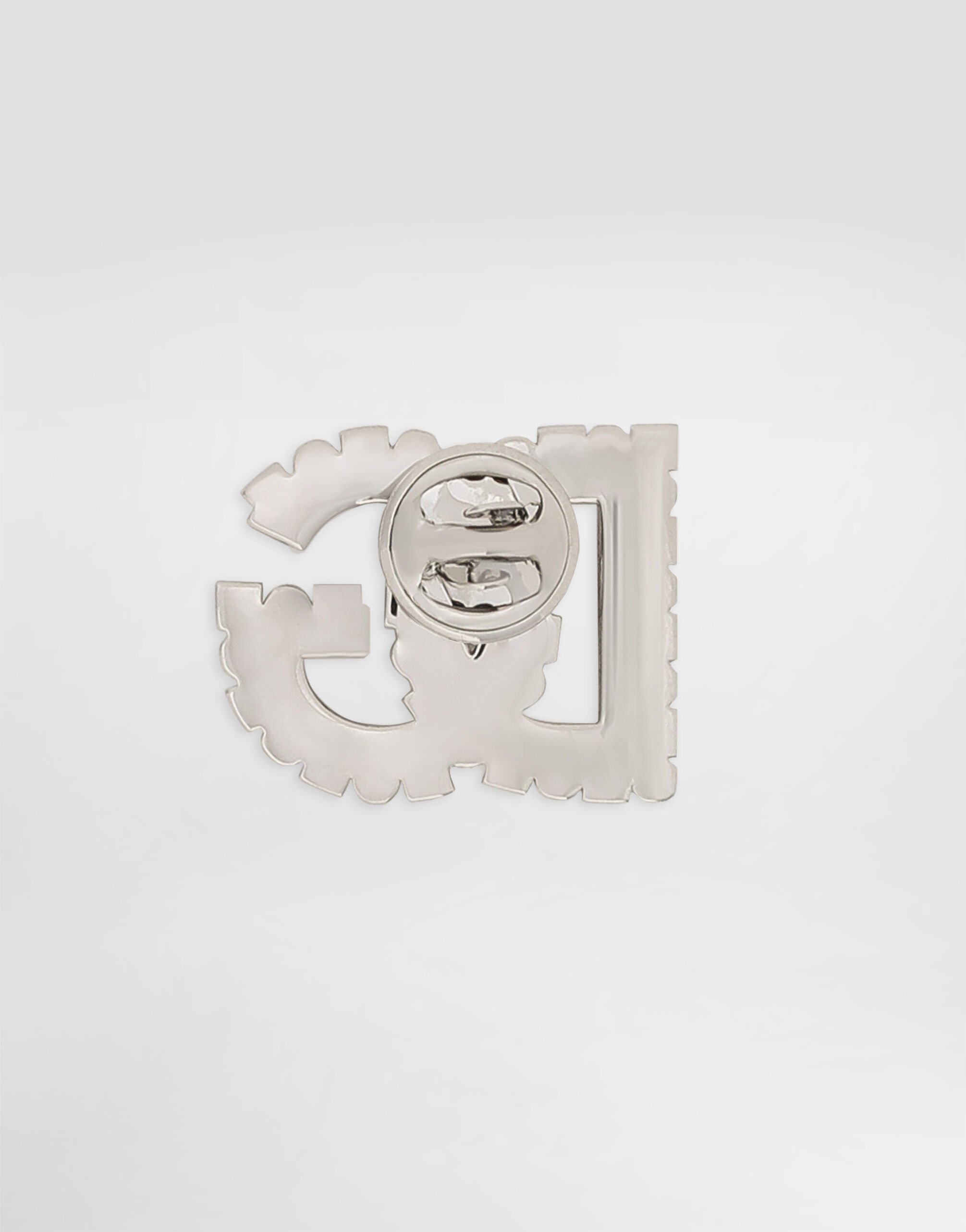 DOLCE & GABBANA DGロコリンク WRP1L1W1111 87655 Rhinestone-detailed DG logo pin brooch in Silver for Women