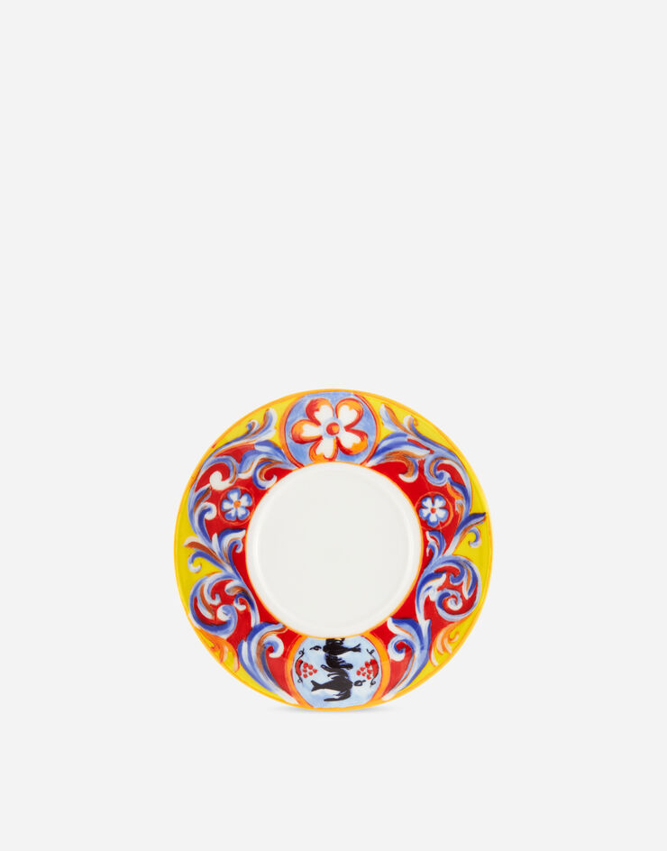 Dolce & Gabbana Taza de café con platillo de porcelana fina Multicolor TC0S01TCA06