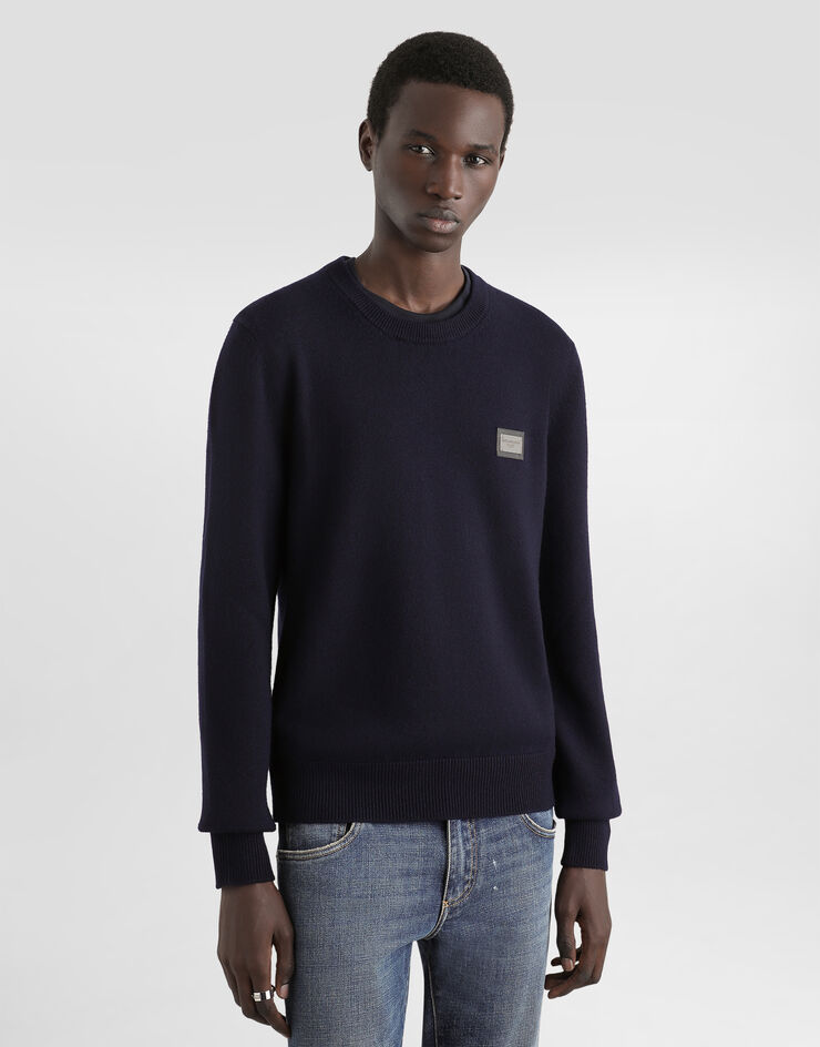 Dolce & Gabbana Pull Girocollo Bleu GXO39TJEMQ4