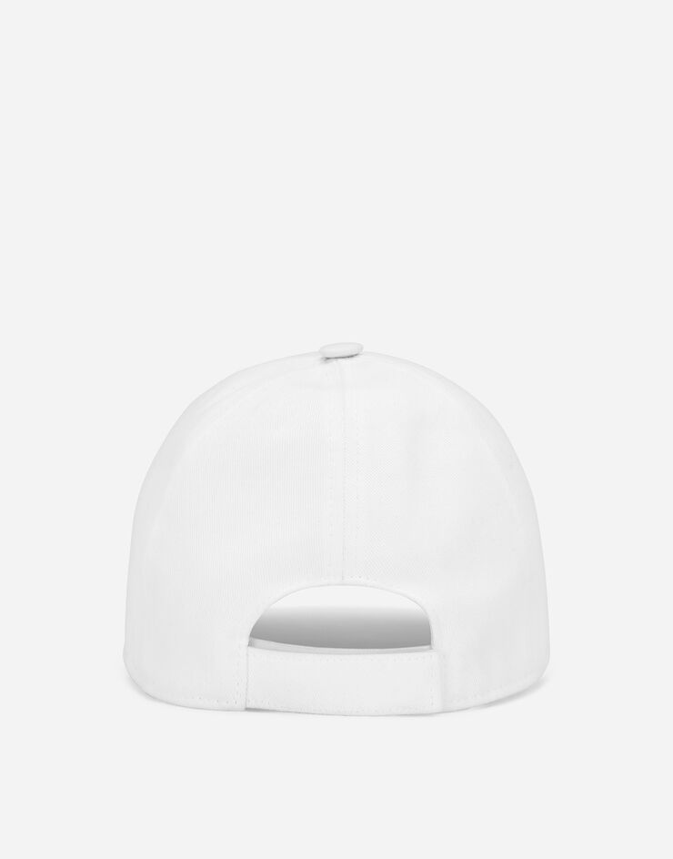 Dolce & Gabbana Twill baseball cap with branded tag White LB4H80G7NWB