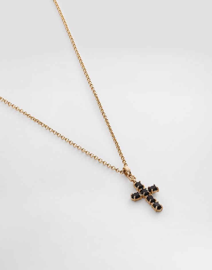 Dolce & Gabbana Collana catena sottile con croce Oro WNQ4S3W1111