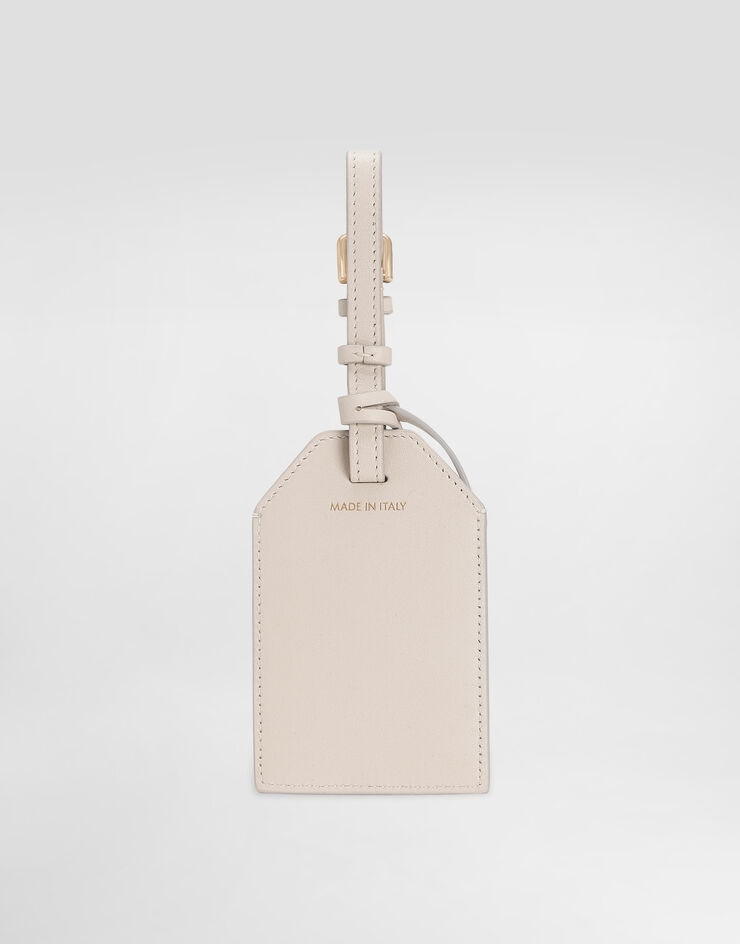 Dolce & Gabbana Calfskin keychain Beige BI3417A9S25