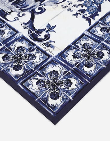 Dolce & Gabbana Majolica-print twill scarf (90 x 90) Multicolor FN090RGDAOZ