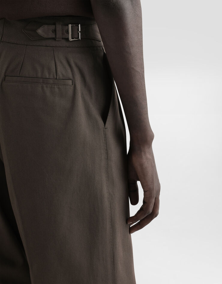 Dolce & Gabbana Cotton twill pants Brown GP11LTFU6X8