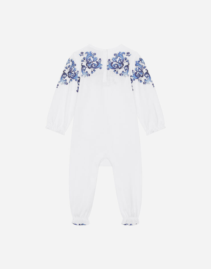 Dolce & Gabbana 3-piece gift set in majolica-print jersey Multicolor L2JOZ5G7F0W
