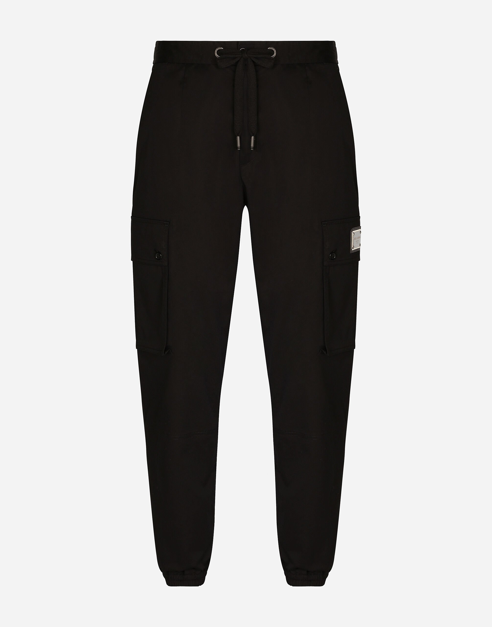 Pantalon cargo en coton stretch en Noir pour homme Dolce Gabbana