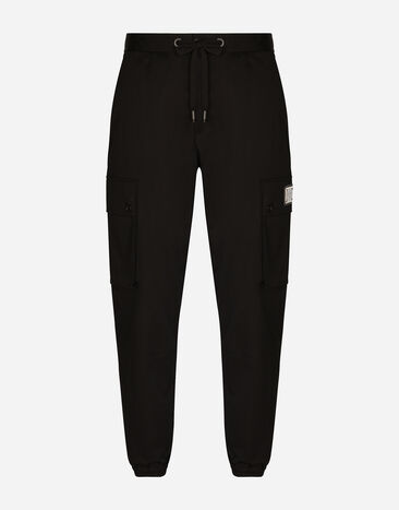 Dolce & Gabbana Pantalón cargo de algodón elástico Negro GVCYHTFUFJR