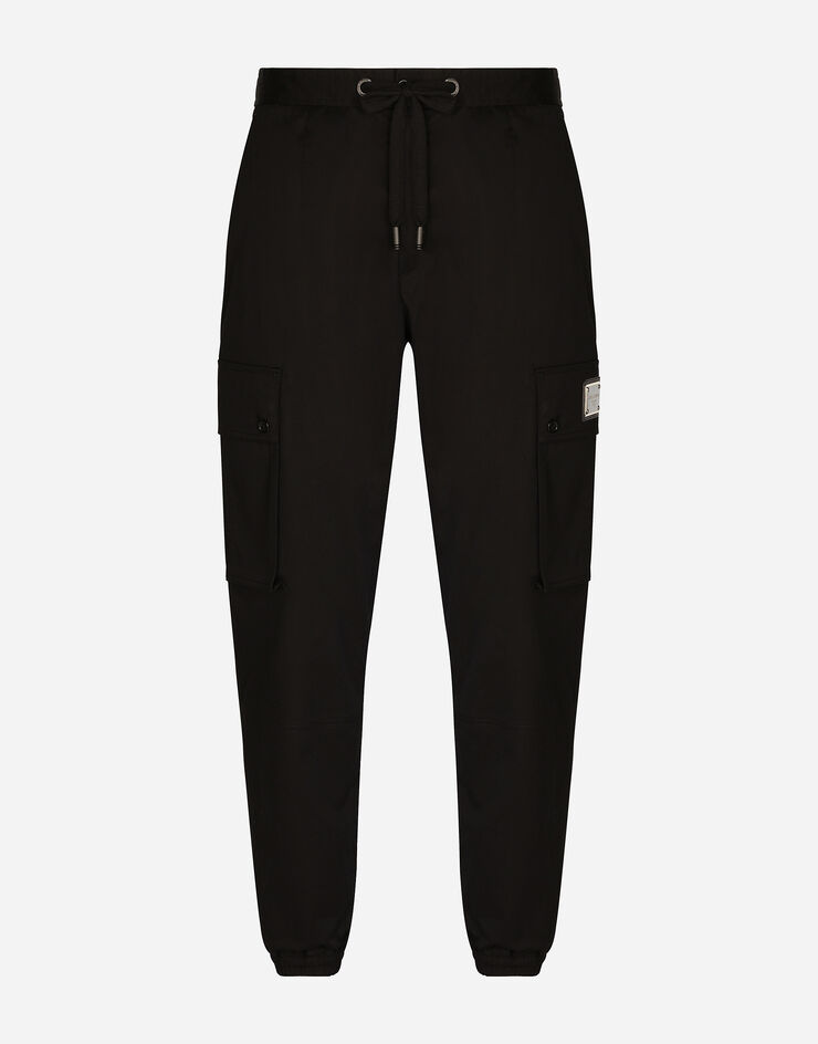 Dolce & Gabbana Cargohose Baumwollstretch Schwarz GVCYHTFUFJR