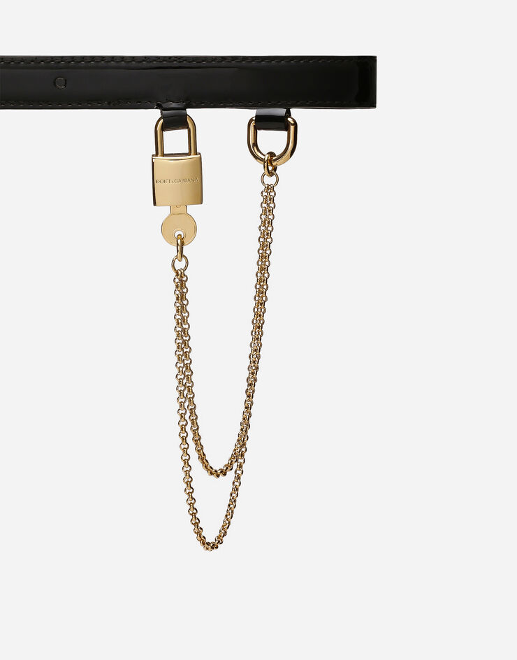 Dolce&Gabbana Belt with chain черный BE1634A1471