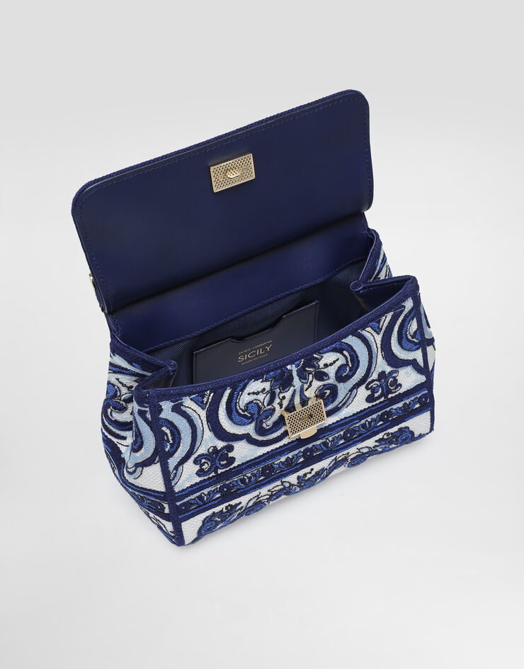Dolce & Gabbana Medium Sicily handbag with Majolica embroidery Multicolor BB6003BW050