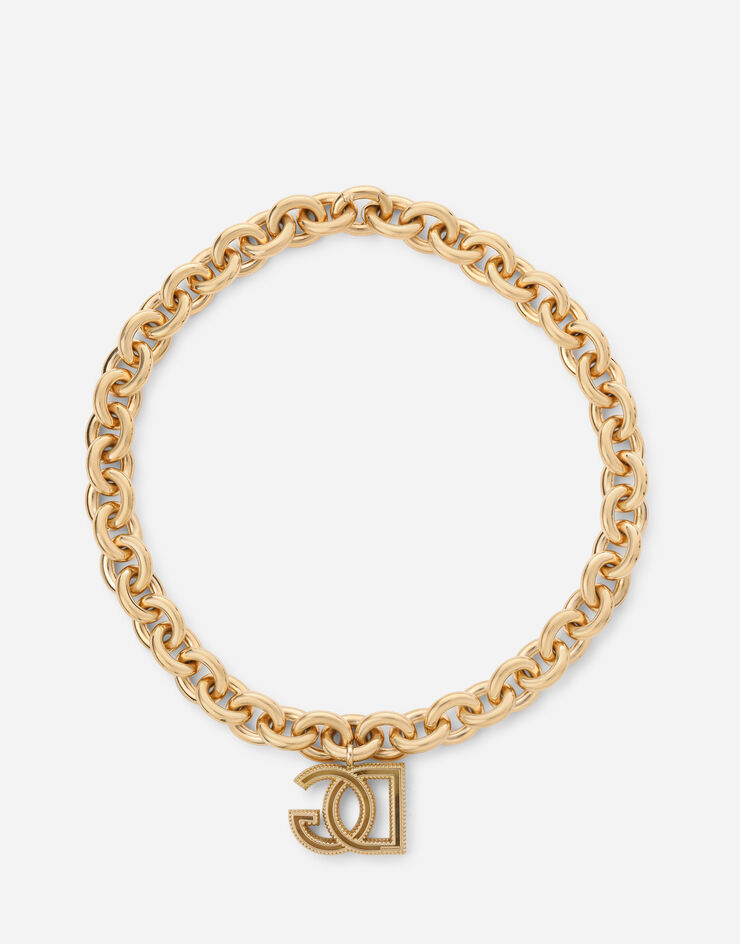 Dolce & Gabbana Halskette Logo aus 18-karätigem Gelbgold Gelbgold WNMY9GWYE01