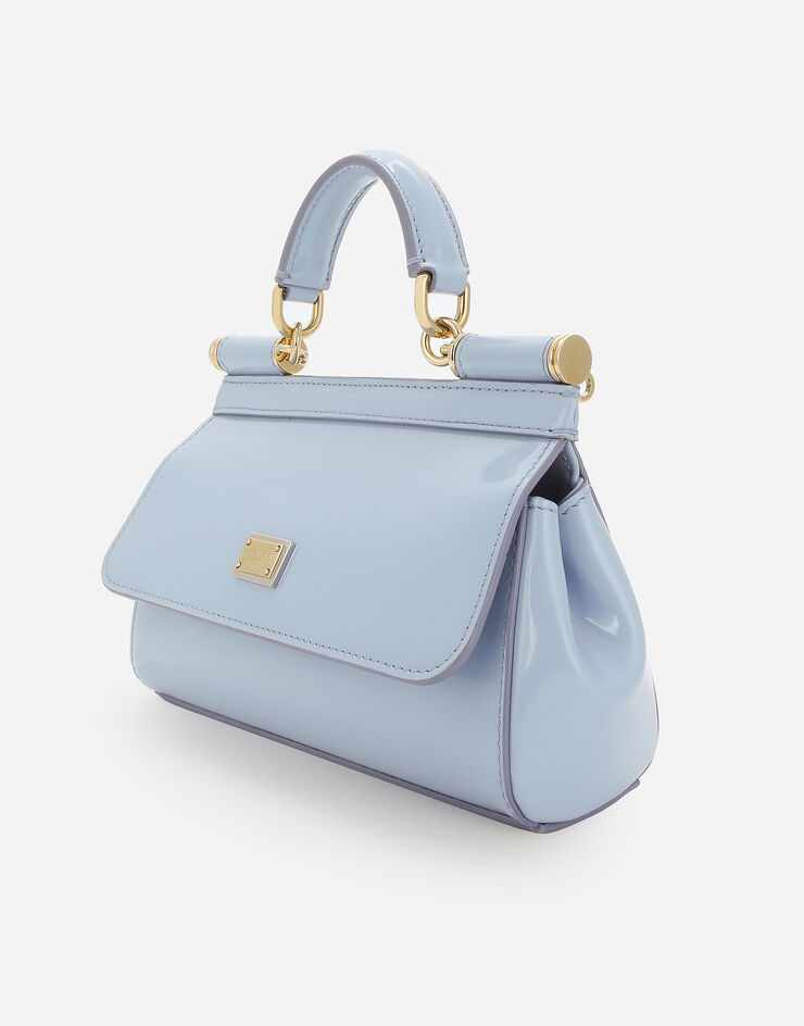 Dolce & Gabbana Маленькая сумка Sicily с короткой ручкой светло-синий BB7116A1037