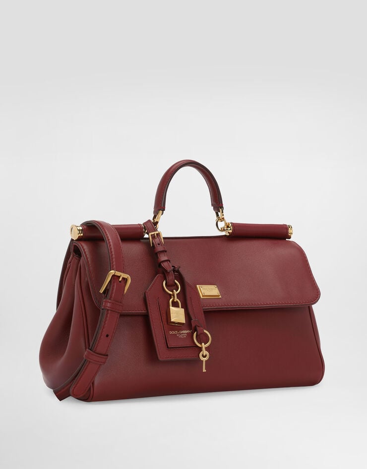 Dolce & Gabbana My Sicily handbag in plongé calfskin Bordeaux BB7782B7321