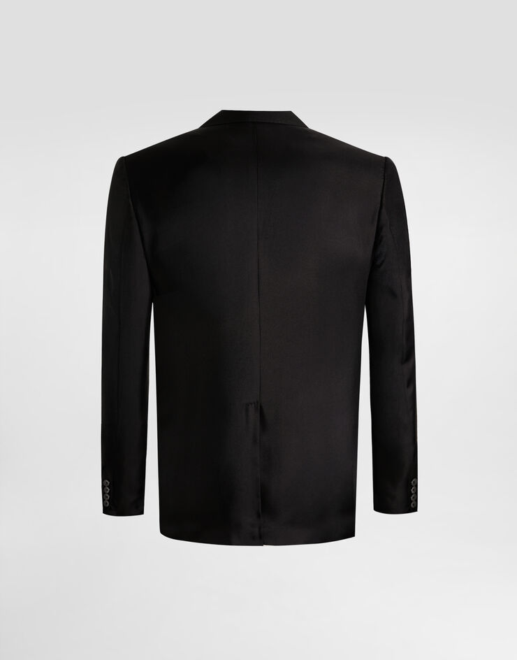 Dolce & Gabbana Sicilia light single-breasted silk twill jacket Black G2UQ8TFU10S