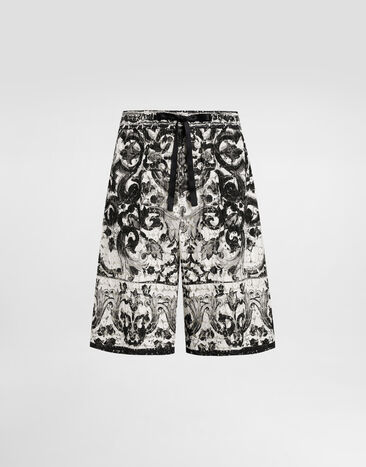 Dolce & Gabbana سروال دانتيل كروشيه بطبعة مايوليكا متعدد الألوان GV37ATHH5EK