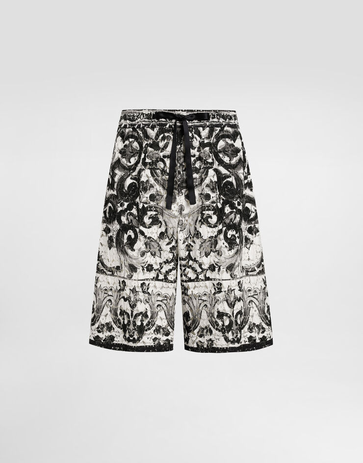 Dolce & Gabbana سروال دانتيل كروشيه بطبعة مايوليكا متعدد الألوان GV37ATHH5EK