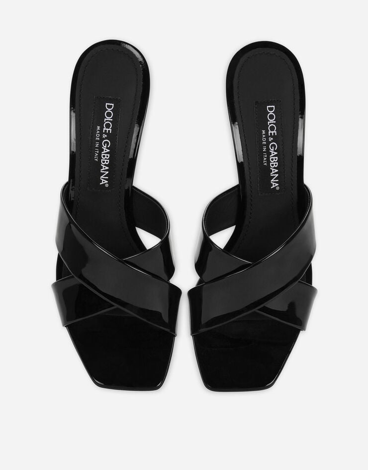 Dolce&Gabbana ミュール 3.5 エナメル ブラック CR1595A1471