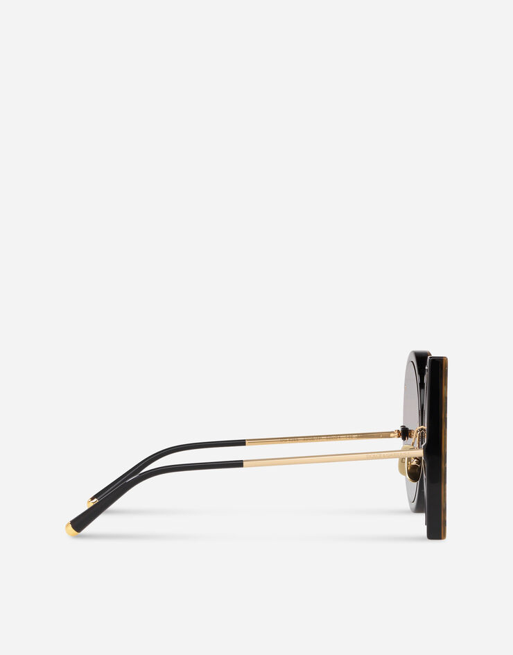 Dolce & Gabbana Lunettes de soleil DG léopard Or Brillant et Imprimé Léopard Pailleté VG4365VP87P