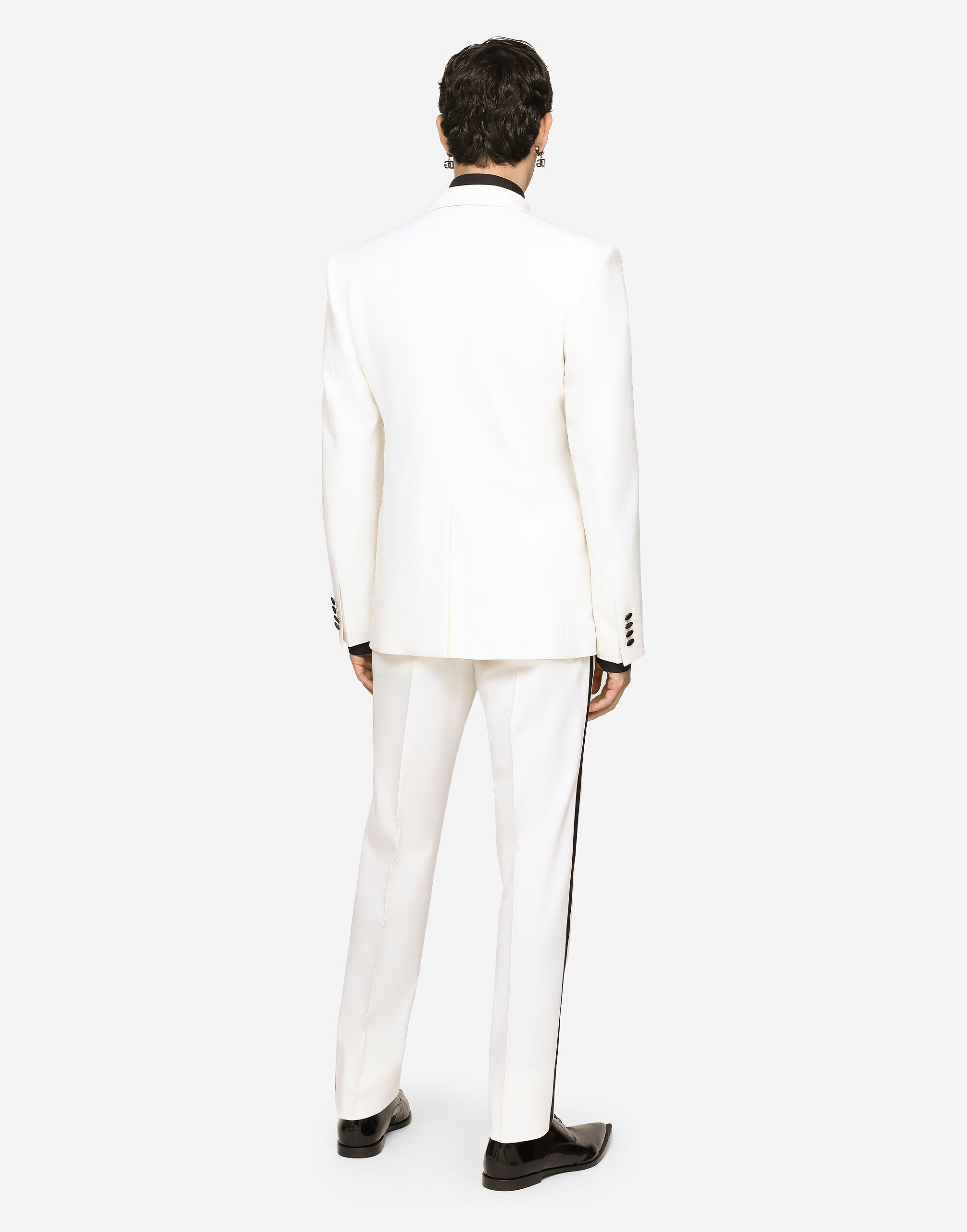 【関税＆送料込み】Dolce & Gabbana Double-Breasted Tuxedo V Double-breasted stretch wool Sicilia-fit tuxedo suit in