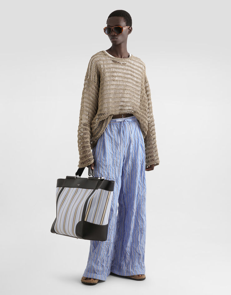 Dolce & Gabbana Cotton-linen pullover Beige GXXBFTJGMGG