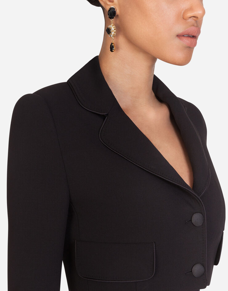 Dolce & Gabbana Double woolen fabric spencer BLACK F28UOTFUBDY