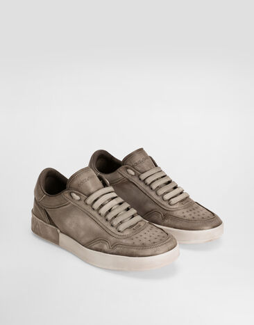 Dolce & Gabbana Portofino calfskin sneakers Grey CS2378AW467