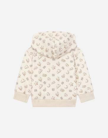 Dolce & Gabbana Jersey hoodie all-over moon and star print Print L1JWJPHS7PH