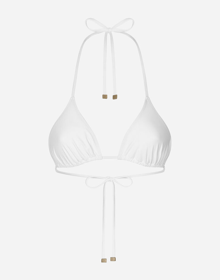 Dolce & Gabbana Sujetador de bikini en triángulo Blanco O1A00JONO12
