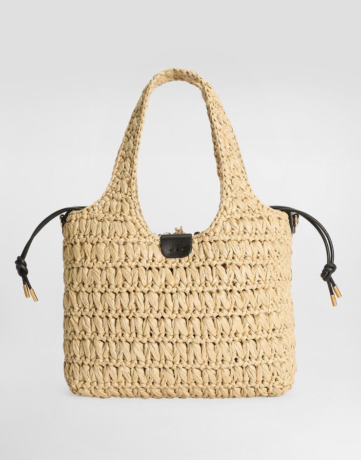 Dolce & Gabbana Сумка-шоппер из рафии в технике вязания крючком Отпечатки BB7750A6A57