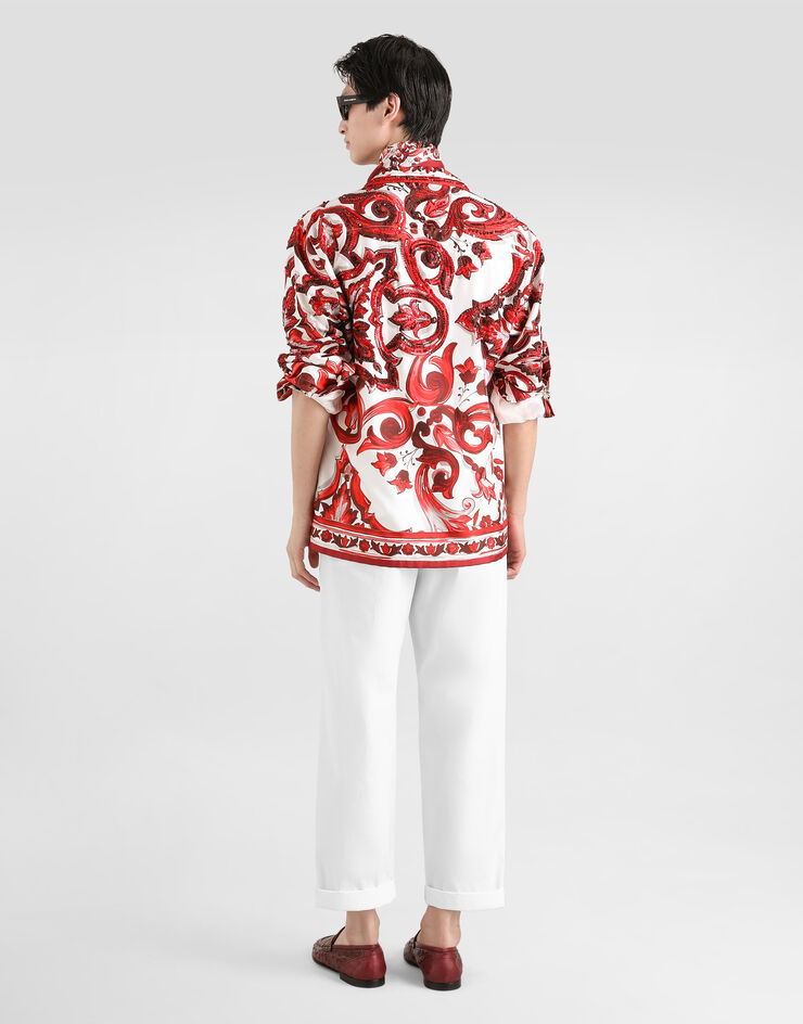 Dolce & Gabbana Cotton poplin jogging trousers White GP12RZFU5ZE