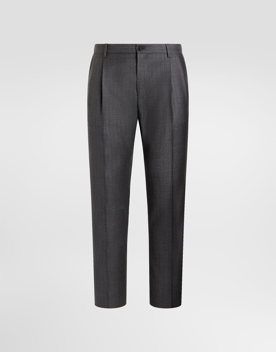 Pinstripe virgin wool trousers