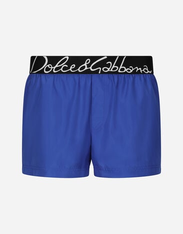 Dolce & Gabbana Dolce&Gabbana 로고 쇼트 트렁크 수영복 프린트 M4E68TISMF5